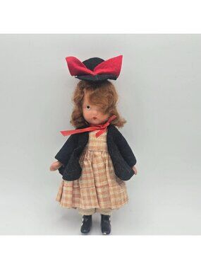 Antique Nancy Ann Story Book Doll One Two Button My Shoe 123 Bisque